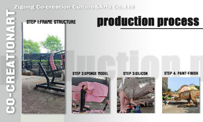 3 Meters Customized Robotic Life Size Animatronic Dinosaurs For Amusement Park 3