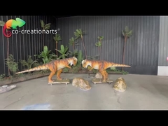 Life Size Animatronic Dinosaur Simulated Pachycephalosaur Battel For Jurassic Theme Attraction