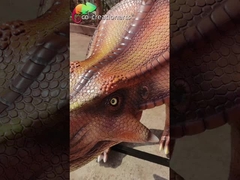 Resin Protoceratops Large Fiberglass Animal Statues Dinosaur Smooth Surface