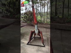 3D Fiberglass Realistic Looking Dinosaurs Struggled Pterosauria Statue Outdoor