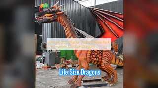 Life Size Dragon Props Theme Park Decorations
