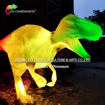 Fiberglass Dinosaur Model With Dynamic Skeleton-To-Life Projection