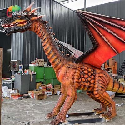 Animatronic Dragon Props Theme Park Decorations Life Size Dragons