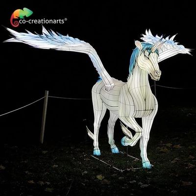 Good price Western Mythical Creature Unicorn Lantern Colorful Outdoor Lanterns 110V 220V online