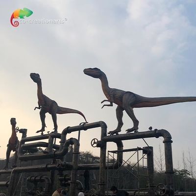 Outdoor Decoration Velociraptor Animatronic Waterproofing Realistic Dinosaur Models