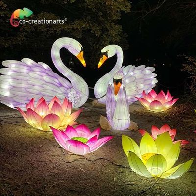 Buy Theme Park Decoration Chinese Festival Lanterns Cygnus Animal Shaped Lanterns online manufacture