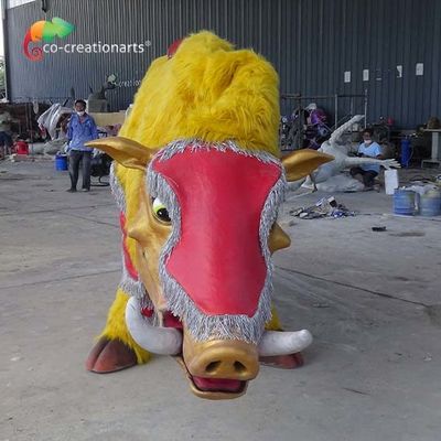 Good price Snowproof Yellow Wild Boar Costume Animatronics For Two Adults online