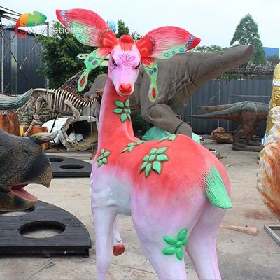 Buy Lighting Customizable Fiberglass Deer For Theme Park online manufacture