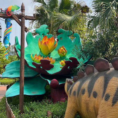 Customized Weather Proof Fiberglass Flower For Theme Park