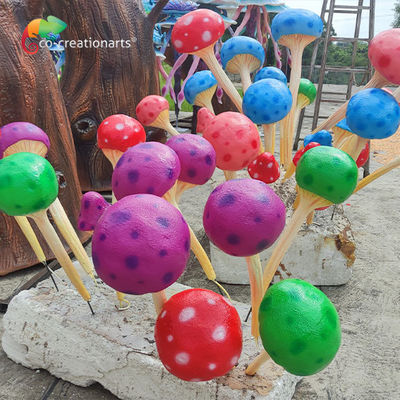 Colorful Lifelike Mushroom Accept Led Light For Indoor Outdoor