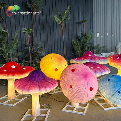 Buy Waterproof Giant Size Fiberglass Animatronic Lighting Mushroom For Theme Park Decoration online manufacture