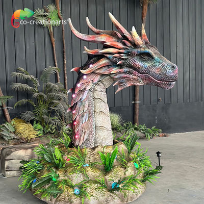 Animatronic Dragon Theme Park Decoration Life Size Realistic Dragon Model