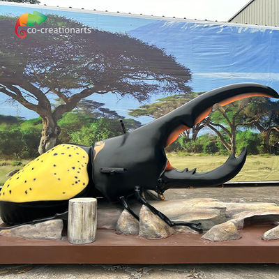 Durable Fiberglass Hercules Beetle For Theme Park Display And Decoration