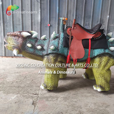 Animatronic Walking Ankylosaurus Walking Dinosaurs Playground Equipment For Children