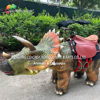 Animatronic Walking Triceratops Walking Dinosaur Playground Equipment For Youth
