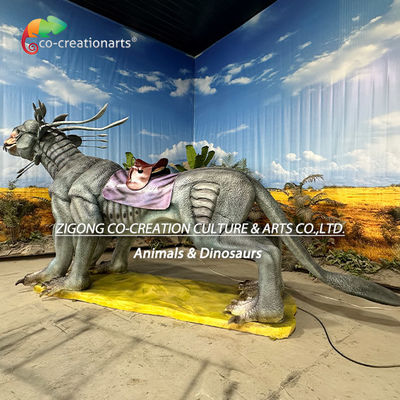 Ridable Animatronic Monster Ride: Dynamic Motion & Silver-Beast Design For Adventure Parks