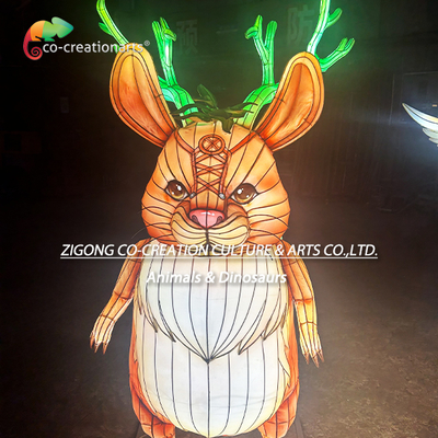 Whimsical Mouse Lantern With Glowing Green Antlers | Animals Lantern Collection