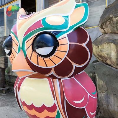 Good price high strength alive sound  Fiberglass Animal Statues Lighting Animatronic Owl online