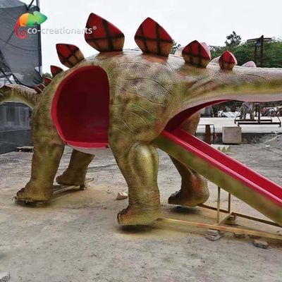 Good price Customized 6M  Dinosaur Playground Equipment Fiberglass Stegosaurus Slide online