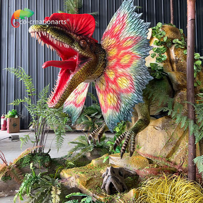 Good price Simulation Life Size Animatronic Dinosaur Dilophosaurus For Amusement Park online