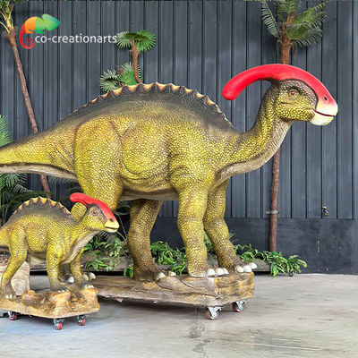 Good price Customized Animatronic Dinosaurs Simulation Parasaurolophus With Baby For Attraction online