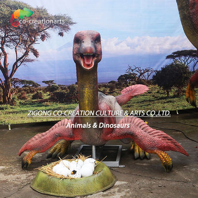 Realistic Animatronic Caudipteryx Dinosaur: Feathered Detail With Dynamic Movement & Jurassic Egg Display For Museums​