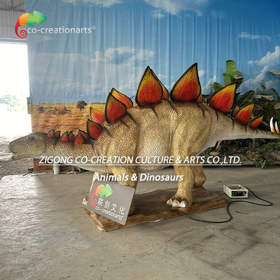 Realistic Animatronic Dinosaur Stegosaurus: Textured Hide, Dynamic Roar & Vibrant Back Plates For Immersive Exhibits