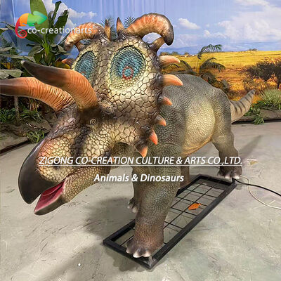 Realistic Animatronic Lokiceratops Dinosaur Model For Theme Parks And Educational Exhibitions